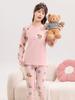 Ropa de Otoño para Niños y Pantalones de Otoño Set de Ropa Interior Térmica Juvenil de Algodón Puro Suéter de Algodón para Fondo para Niños Medianos y Grandes Pijamas de Invierno para Niñas