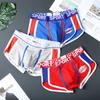 Ropa interior de algodón puro para hombre estilo deportivo talla grande personalizada pantalones de talle medio transpirables holgados color puro nuevo estilo bóxers de algodón