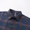 Camisa de Primavera y Otoño para Hombre Estilo Coreano Tendencia Casual Suelta Manga Larga Camisa Estilo Hong Kong Versátil Pareja Retro Chaqueta de Cuadros