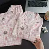 Pijama KT Cat Directo de Fábrica para Mujer Primavera Otoño Algodón Nube Manga Larga 2026 Nuevo Súper Caliente Lindo Conjunto de Ropa para el Hogar