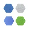 Placa Hexagonal de Feltro Transfronteiriça com Vários Estilos, Decoração de Parede de Fundo Autoadesiva, Adesivos de Parede, Quadro de Mensagens para Jardim de Infância