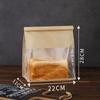 Bolsa de Papel Kraft para Ventana con Sellado de Ocho Lados Bolsa para Empaque de Galletas Pan Horneado Autoportante Bolsa para Alimentos Borde Enrollado con Alambre Bolsa para Tostadas