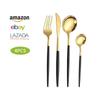Talheres Portugueses de Aço Inoxidável Transfronteiriços, Faca, Garfo e Colher, Utensílios de Mesa Domésticos, Faca e Garfo para Comida Ocidental, Colher de Sobremesa, Colher de Chá, Faca e Garfo para Bife de Restaurante