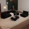 Sofá Negro Vintage para Apartamentos Pequeños, Diseño Curvo de Moda para Área de Descanso de Tienda de Ropa, Recepción, Oficina de Lujo Ligero y Sala de Estar