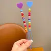 Llavero de Cuerda Trenzada Nudada con Cuentas Hecho a Mano Color Caramelo Coreano Lanyard Colgante de Bolso de Moda Creativo Lote