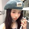 Boina de mezclilla lavada estilo japonés para niña, artística, retro, gorra de pintor, combinable, muestra el rostro pequeño, sombrero de capullo, a la moda
