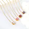 Collar de Zirconia Retro Europeo y Americano para Mujer, Versátil, Temperamento de Lujo Ligero, Diamante de Amor de Alta Gama, Venta Caliente Transfronteriza, Cadena para Clavícula para Mujer
