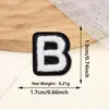 Parches bordados de letras inglesas en blanco y negro, mini, de venta caliente transfronteriza, con adhesivo termofusible para ropa, zapatos y sombreros, parches decorativos para planchar