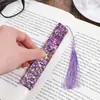 Marcadores de Libro con Borlas Transfronterizos, Pegatinas Acrílicas con Purpurina, Artículos Decorativos Populares, Colgantes de Amazon, Convenientes Etiquetas de Libro para Manualidades