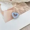Cuentas de Corazón Blanco Rellenas de Polvo Acrílico con Agujero Vertical para Bolígrafo DIY Hecho a Mano Cadena de Teléfono Accesorio para el Cabello Colgante Joyería con Cuentas Sueltas