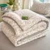 Colcha de algodón antibacteriana y amigable con la piel de 10 A para primavera y otoño, colcha gruesa y cálida de invierno, colcha para dormitorio universitario, ropa de cama para el hogar para todas las estaciones