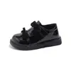 Zapatos de Cuero con Lazo de Moda para Niñas 2026 Nuevo Estilo Primavera y Otoño Zapatos Individuales Versátiles para Niños Mocasines Elegantes para Niñas Pequeñas