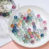Cuentas de cristal de sirena Ji con degradado de vidrio de 10 mm, cuentas de rueda recortadas, cuentas sueltas, accesorios de joyería con cuentas hechos a mano.