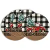 Conjunto de jogos americanos de Natal com múltiplos motivos natalinos, jogos de mesa festivos combinando para decoração de casa