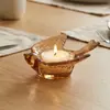Suporte de Velas de Vidro Decorativo de Pássaro Âmbar Criativo e Simples Estilo Retrô para Quartos Modelo de Hotel, Salas de Estar, Mesas de Centro, Mesas de Jantar e Decoração de Casa