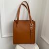 2024 Novo Design Sensação Moda Couro Macio Bolsa Feminina Versátil Portátil Bolsa Tote Grande Capacidade Retro Executiva Bolsa de Ombro