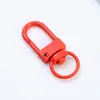 Llavero de pintura para perro color metal 3 hebillas de puerta pequeñas colgante llavero giratorio accesorios para llavero diy
