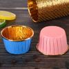 Molde grande para muffins 5039, rollo de película, engrosado, resistente a altas temperaturas, para pasteles, dorado y plateado, de doble cara, con papel de aluminio rizado