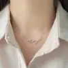 Collar S999 Plata Pura que Hace Palpitar el Corazón, Diseño de Nicho de Lujo Ligero, Cadena Clavicular de Plata de Ley con Forma de Ola de Gama Alta, Regalo para Novia