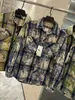 Chaqueta retro americana de otoño e invierno teñida anudada desgastada con un estilo fresco y rudo, top estilo camisa de cuadros 13337