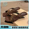 Sandalias con Cuña de Lunares, Tacón Grueso, Tacón Alto para Mujer para Usar Afuera en Verano 2026, Estilo Nuevo, Perfectas para Combinar con Faldas, Sandalias Cómodas que No Cansan tus Pies