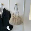Bolso de Axila Nuevo de Imitación de Visón para Otoño e Invierno, Bolso de Felpa de Moda y Versátil, Bolso de Hombro, Bolso de Mano de Gama Alta, Bolso de Felpa