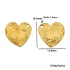 Collar con Colgante de Corazón Plegado y Estrella de Cinco Puntas de Acero Inoxidable Chapado en Color Dorado de 18K - Accesorios para Joyería DIY de Acero de Titanio