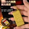 Nuevo llavero colgante de lingote de oro creativo, rueda de amolar metálica, encendedor de llama abierta creativo, personalidad, moda, para hombre, para enviar a novio, moda