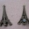 Estilo Romántico Torre Eiffel Francesa Pegatinas para Refrigerador con Llave Torre de París Pegatinas Europeas y Americanas para Refrigerador