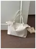 Bolso Tote Tejido Suave con Textura Retro y Solapa con Botón a Presión Gran Capacidad Bolso de Hombro para Mujer para Viajes Cortos Bolsa de Equipaje