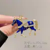 Broche de Caballo Moneda Roja para Mujer, Año del Zodiaco, Diseño Nuevo, Exquisito Pin Accesorio