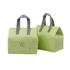 Bolsa Térmica para Llevar Verde Azulado, Universal para Catering, Postres, Pasteles, Café, Té de Leche, Helados, Tela No Tejida con Asa, Engrosada