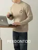¡Bordado Clásico! ¡Lana y Seda de Morera! Camiseta de Forro Polar de Doble Cara de Gama Alta con Calefacción Infrarroja Lejana y Retención de Calor para Hombre, Capa Base de Manga Larga
