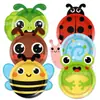 Platos de Papel con Forma de Animales e Insectos Bp043, Vajilla para Fiesta Navideña para 6 Personas, Platos Decorativos Desechables