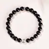 Pulseira de Obsidiana Natural Estilo Original Olho de Tigre Cristal Branco Estilo Casal Pulseira DIY Pulseira de Cristal Atacado