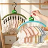 Cabide multi-porta-cartões com design de animal fofo de desenho animado, varal de varanda estilo feminino para roupas íntimas e meias, varal com clip para armazenamento doméstico