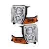 Para Jeep Commander 2006 - 2010 Ensamblaje de Lámpara de Faro Halógeno Negro Ámbar