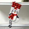 Nuevo Calcetín de Navidad Estampado Calcetines de Regalo Colgante de Árbol de Navidad Bolsa de Regalo Decoración Navideña para el Hogar Bolsa de Dulces