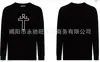 Camisa de Algodón Lavada Fina con Cuello Redondo y Estampado de Patrón Personalizado Estilo Americano Transfronterizo Streetwear Americano Versátil de Moda Holgado