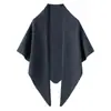 Chal Triangular de Cachemira Tejido para Mujer, Color Sólido, Versátil, Cubre Hombros, Cálido, Protección contra el Frío, Envuelta Alrededor de los Hombros, Bufanda Elegante