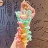 Nuevo llavero colgante de mariposa de ganchillo creativo para bolsos de amigos y llaveros de coche, regalo al por mayor