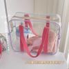 Bolsa Cosmética Transparente de PVC, Bolsa de Praia Impermeável de Grande Capacidade para Viagem com Alça Dupla, Itens Diversos, Cosméticos, Bolsa de Armazenamento para Natação