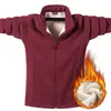 Casaco de Lã de Cordeiro Jaqueta de Lã Top Masculino com Forro de Lã Engrossado Tamanho Plus Masculino Solto Inverno Gordinho para Meia-idade e Idosos