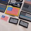 Bandera estadounidense bordada con velcro para mochila, pegatinas de tela bordadas, pegatinas para exteriores, banderas de estrellas y rayas, parches adhesivos, insignias
