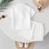 Conjunto Transpirable de Camisa con Solapa Delgada + Shorts para Bebé, Elegante Conjunto de Dos Piezas para Bebés y Niños Pequeños, Certificado de Seguridad Clase A