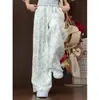 Pantalones Anchos Florales de Talla Grande para Mujer, Nuevos de Primavera 2026, Pantalones Casuales de Pierna Recta de Cintura Alta para Mujeres Petite, Pantalones Largos hasta el Suelo