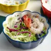 Vajilla Japonesa Cerámica Bol para Ensalada de Frutas Venta al por Mayor Lindo Bol Ins Bol Creativo de Encaje Bol para Pasta Personalizado Bol para Arroz