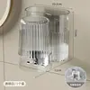 Portacepillos de dientes de lujo para baño sin taladro, montado en la pared, estante para vasos de enjuague bucal de pareja, portavasos para cepillos de dientes