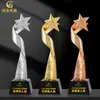 Medalha de Funcionário Destaque Competição Reunião Anual Escola Empresa de Troféus de Cristal Premiação Evento de Bilhar Dança Comemorativo