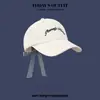 Gorra de Béisbol con Lazo Estilo Primavera y Verano para Mujer, Versátil, Favorecedora, Bordado de Letra Pequeña, Gorra Retro de Algodón